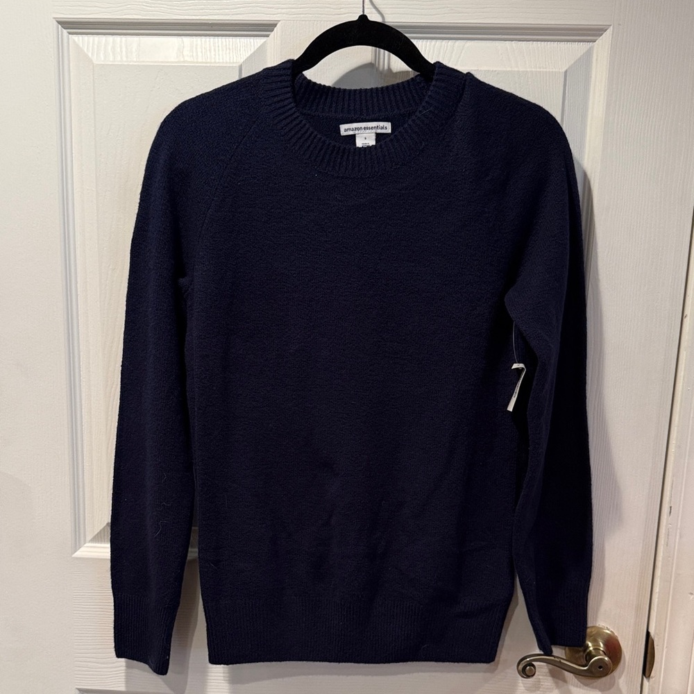 AMAZON ESSENTIALS Navy Blue Crew Neck Sweater NWT